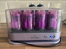 Nicky Clarke Rollers Heated Anti Flat Root Lifters NCR4 24mm Set In Silver Tray