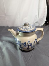 Vintage BBP Beaumont Brothers Pottery Salt Glazed Floral Design Teapot