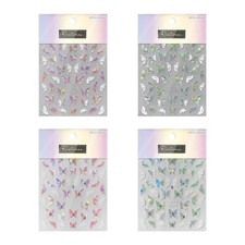 Sparkling 5D Butterfly Nail Stickers Easy Apply Japanese Glittering Decals