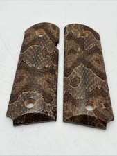 Compact 1911 ambi cut pistol grips wrapped in Copperhead snake skin