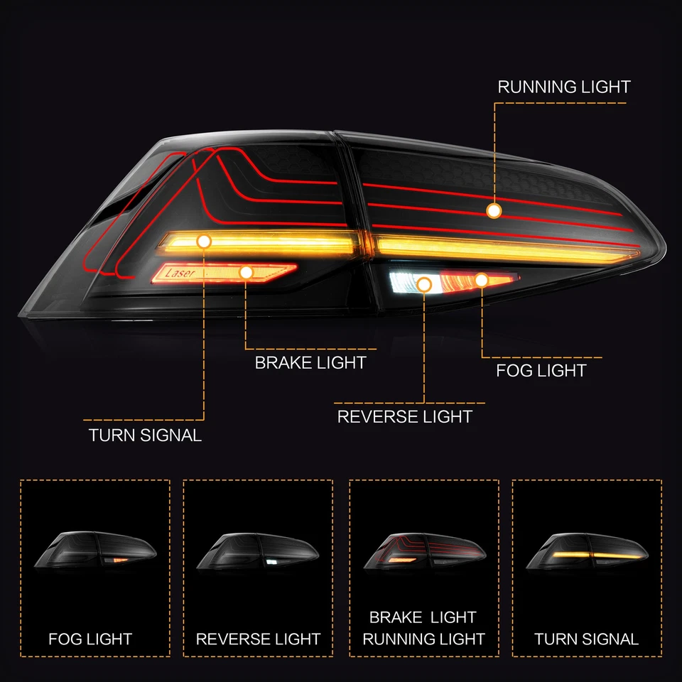 Luces traseras LED de último estilo VLAND para Volkswagen Golf7 MK7 2014-2016 con puesta en marcha Foto 2 de 4