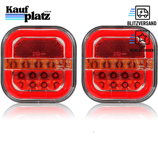 Led RüCkleuchten AnhäNger 12V 24V Dynamisch Blinker Bremslichter Ece R10-image