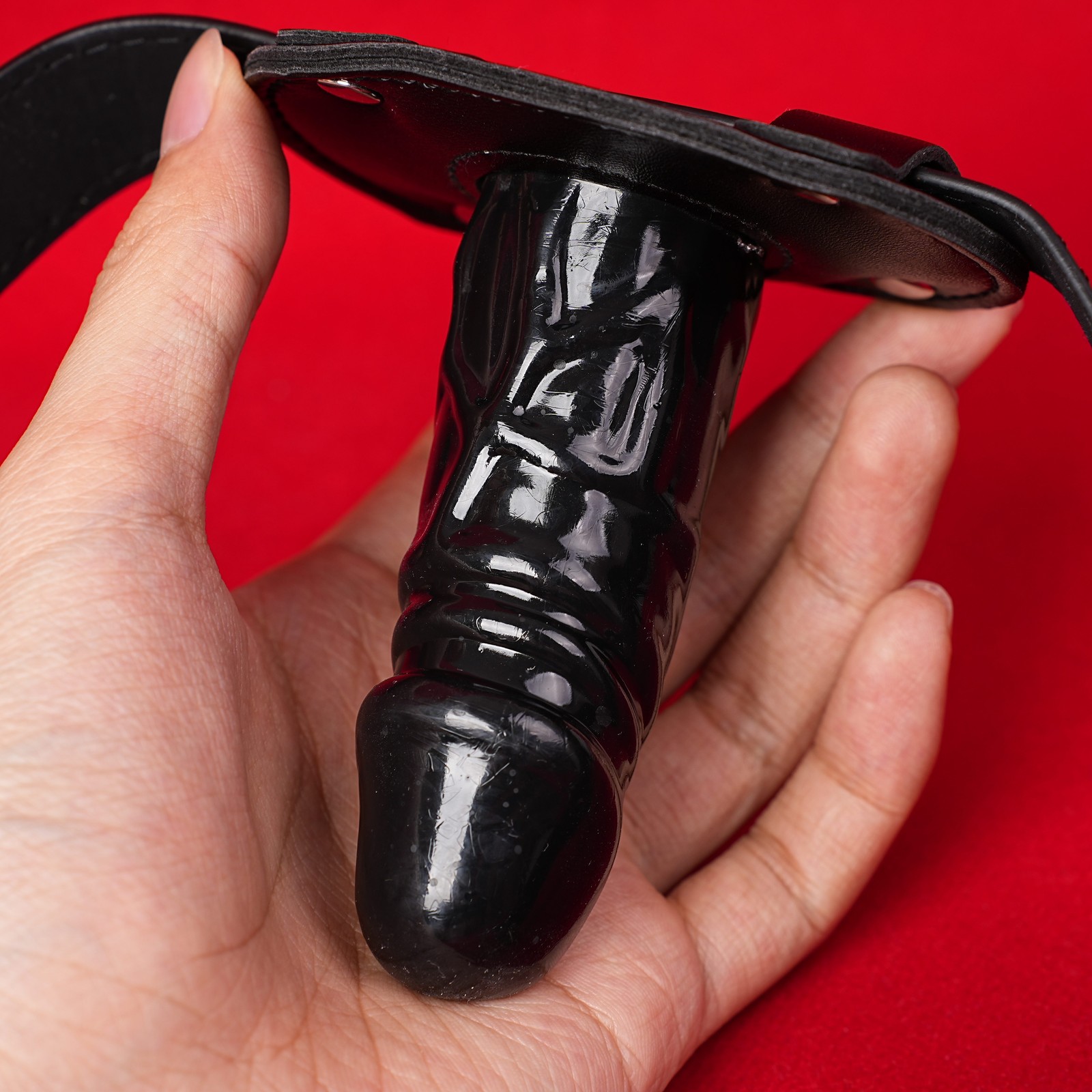 Bondage Plug Mouth Gag Oral Fixation Harness Belt Deep-throat Restraint Roleplay