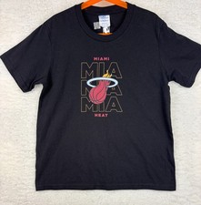 Miami Heat Youth T-Shirt Unisex Small Black NBA Graphic Tee NEW NO TAGS 