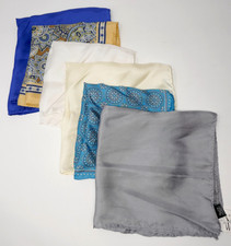 Men's Warehouse Pocket Squares Assorted Colors Silk Squares Handkerchiefs Lot