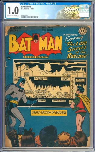 Batman #48 Unrestored Golden Age Superhero Vintage DC Comic 1948 CGC 1.0