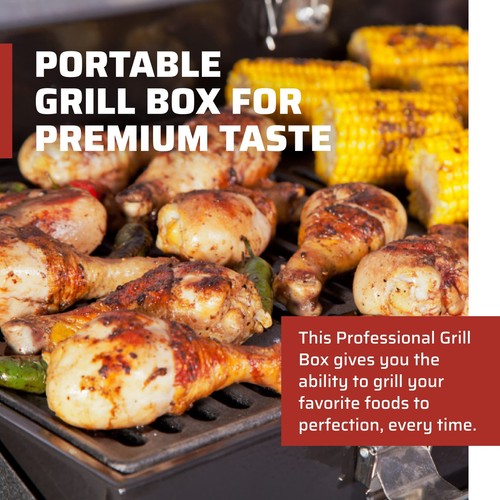 Deluxe BBQ Grill Box - Outdoor Grill Box for Grill Accessories - 14" x 16" - ... - Picture 2 of 6