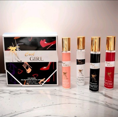  Cool Girl 4-Piece Eau De Parfum Travel Spray Gift Set for Women (4 x 20ml
