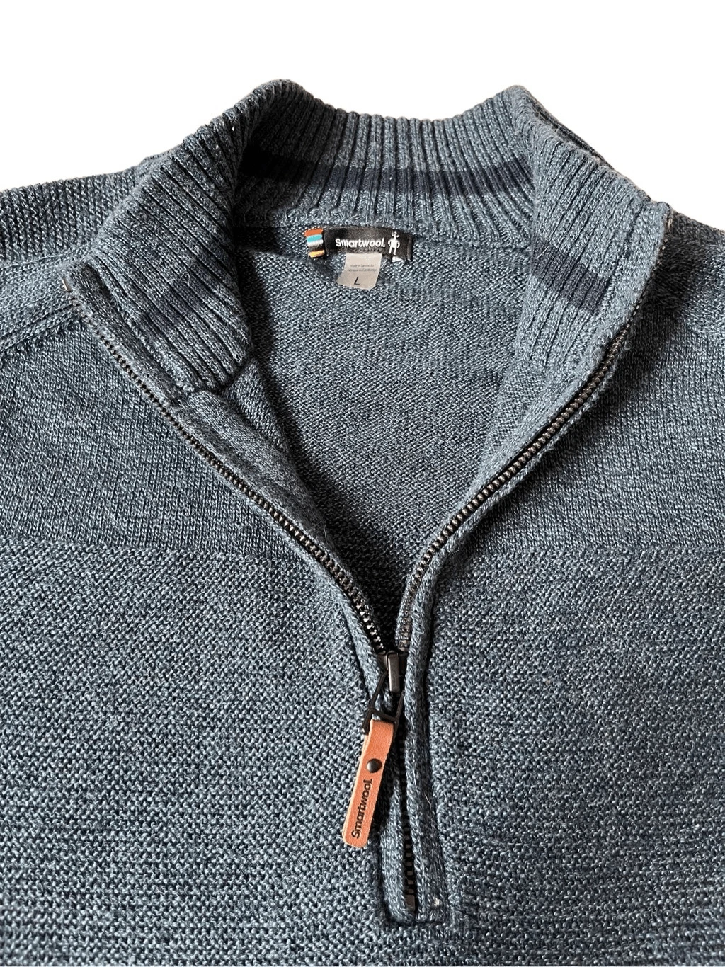 smartwool merino wool blend 1/4 zip pullover sweater