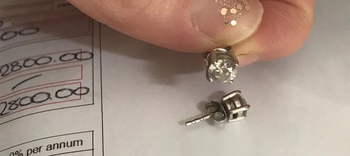 Ernest jones diamond store stud earrings