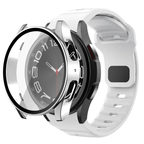 Band + Case Cover For Samsung Galaxy Watch 7/6/5/4/FE 40/44mm Silicone Strap - Picture 8 of 30