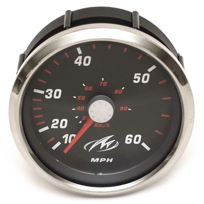 Faria GS0044C Multifunction Boat Gauge – 4-3/8\" 60 MPH Speedometer, Fuel Level, Voltmeter Combo