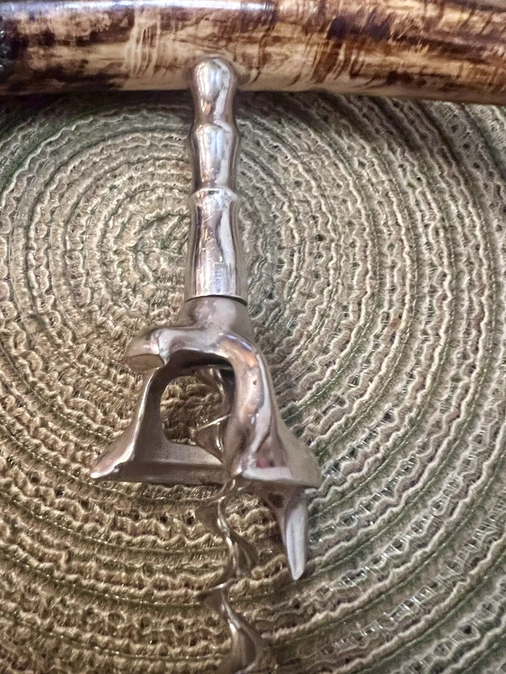Rare Carved Horn Corkscrew ! UNIQUE & ECLECTIC, Carved/Formed Head as End Piece - Image 3 of 4