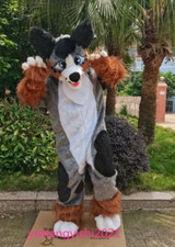 Fursuit Long Haired Lion Mascot Party Costume Walking Halloween Set cosplay  45