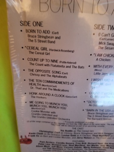 Sesame Street SEALED Longbox Cassette Tape Born to Add Springsteen Parody - Picture 6 of 18