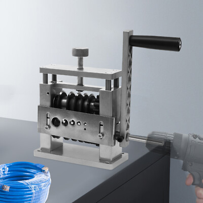 6 Holes Manual Cable Wire Stripping Machine Manual Wire Stripping Tool Silver US