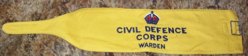 British Civil Defense Corps Warden Armband