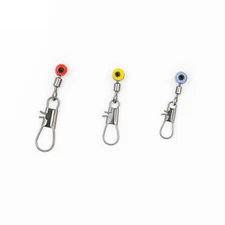 100 Pcs Fishing Rolling Swivel with Interlock Sinker Slider Snap High Strength