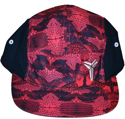 Nike Kobe AW84 Mamba Red Dark Navy Blue 5 Panel Hat Cap Snakeskin