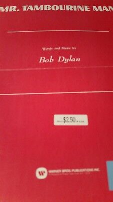 Sheet Music Mr Tambourine Man By Bob Dylan Ebay