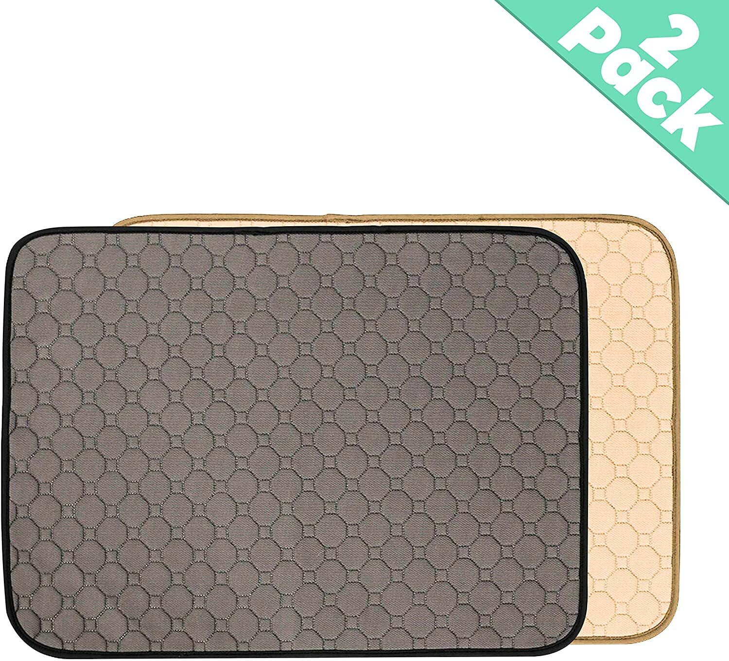 2 Pack Washable Dog Pee Pads, Reusable Dog Training Pads, Puppy