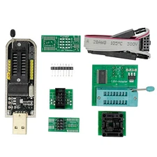 CH341A USB Programmer Set w/ SOIC8 Clip+1.8V Adapter for 24/25 Series BIOS Flash