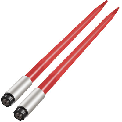 VEVOR 2pcs Hay Bale Spear 39'' 3000 lbs Capacity Spike Fork for Tractors Loaders