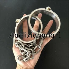 Weight Stainless Steel Restraint Handcuffs Ankle Cuffs Binding Neck Collar