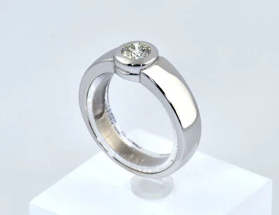 Solitär Diamant Ring 585/000 14 K Weißgold Brillant 0,50 ct - Bild 1 von 4