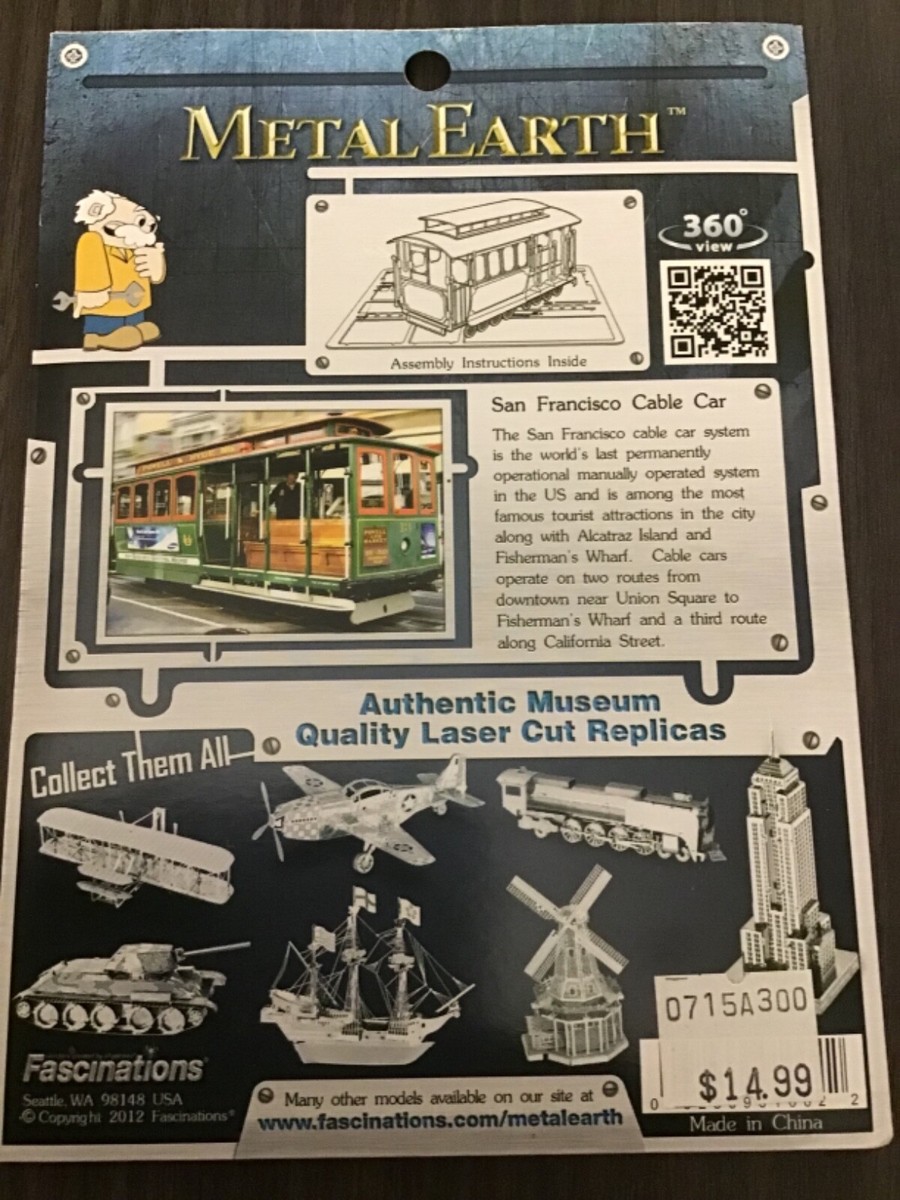 Gold Metal 3D Puzzles Metal Earth Golden Gate Bridge 3D Laser Cut Model Kit – Build Your Own San Francisco Landmark! Pressed Steel HO Model Railroad Bridges - Foto 2