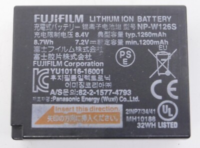 Original Fujifilm NI-MH Akku NP-W126S Fuji - inkl. 19% MwSt.