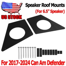 Fits 6.5'' Speakers Black Speaker Roof Mounts Kit For Can Am Defender 2017-2024