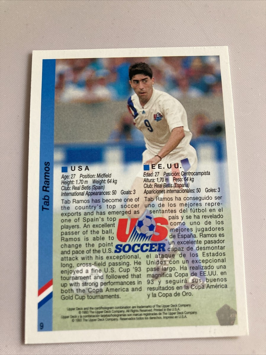1993 Upper Deck World Cup Preview Tab Ramos USA #9 bb40 | eBay
