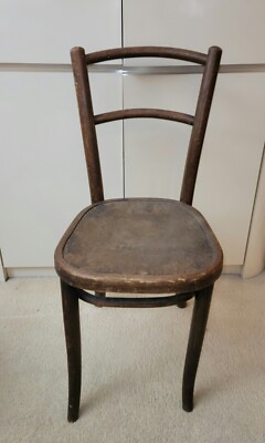 Antique Fischel Astra Bentwood Chair W/original Labels - Needs
