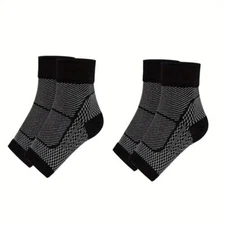 2x Foot Plantar Fasciitis Arch Support Compression Socks Ankle Heel Brace Copper