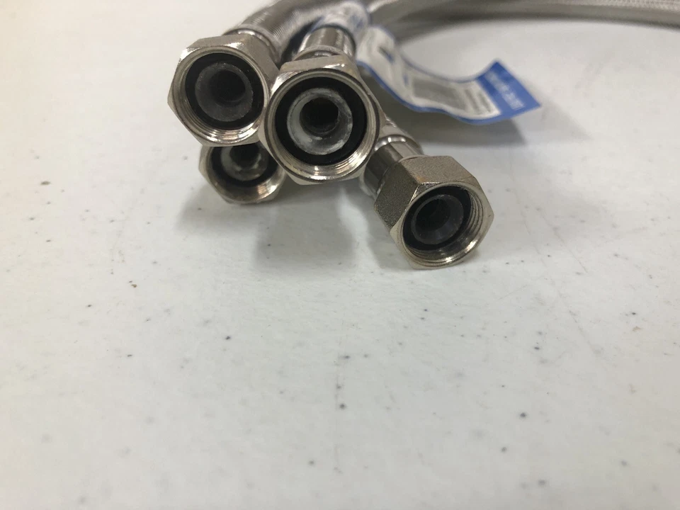 Conector de grifo Mainline 20" de longitud, 1/2" Fip to Faucet 3/8" Comp to Valve Foto 4 de 4