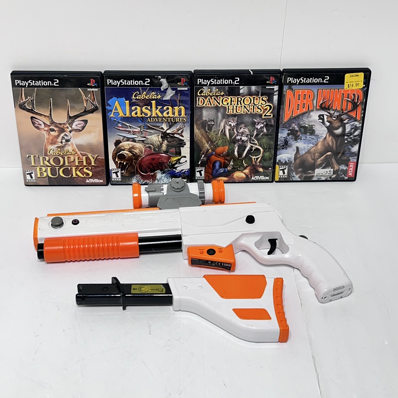 Sony Playstation Top Shot Elite Rifle Gun With 4 Deer Hunting & Cabela