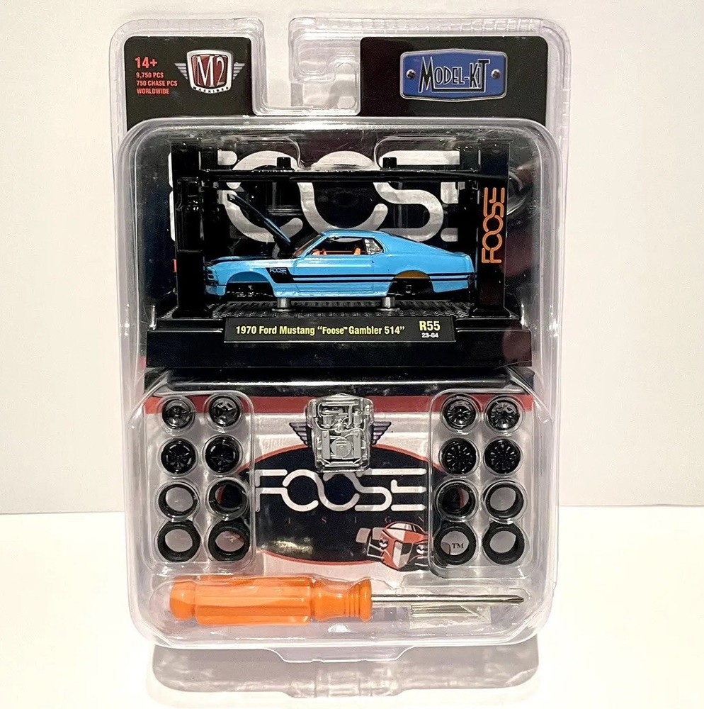 M2 Machines CHASE Model Kits Foose 1970 Ford Mustang “Foose Gambler 514” 1/750