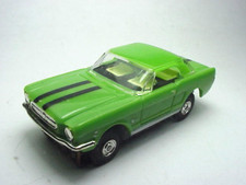 MODEL MOTORNG LIME MUSTANG MATCHING TOP HO SLOT CAR BODY W/BACK STRIPES. NEW.