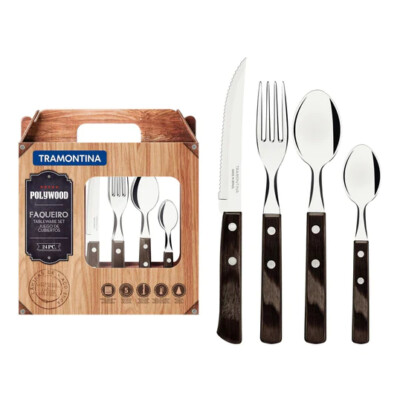 Tramontina Faqueiro Polywood 24 Teile Besteckset - Edelstahl - Brasilien