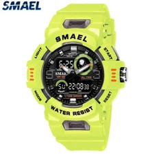 SMAEL Men Sport Watch Brand Digital Wristwatch Alarm LED Sport Watches Stopwatch