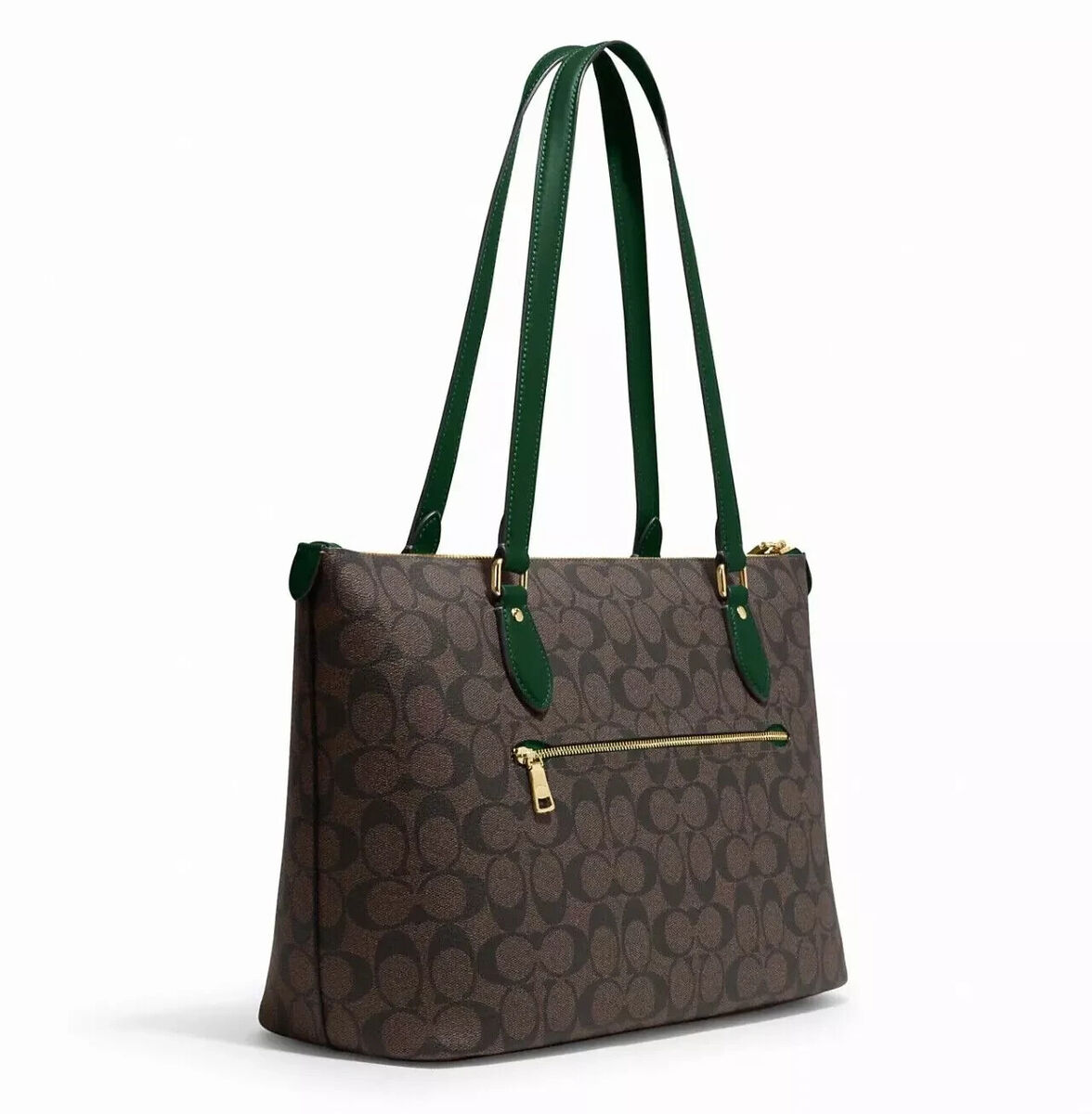 COACH Women's Gallery Tote Bag In Signature Canvas Brown COACH Women's Gallery Tote Bag In Signature Canvas Brown
