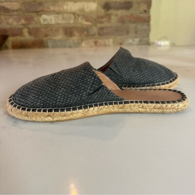 Kensie Mule Women Espadrille Flat Slip on Shoe Snake Skin Size 8.5- SH05