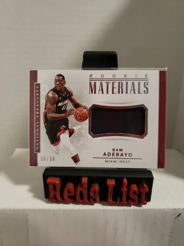 2017-18 National Treasures Rookie Materials 86/99 Bam Adebayo #RM-4 Miami Heat