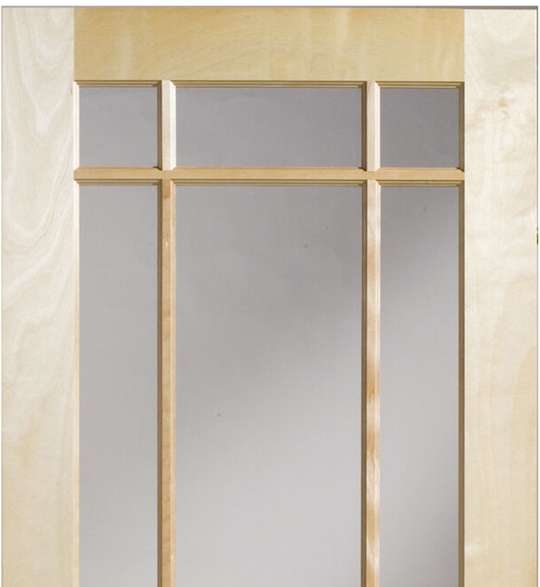 Maple 9 Lite Prairie Style (FC) Interior Door - 24 x 80, Slab or ...