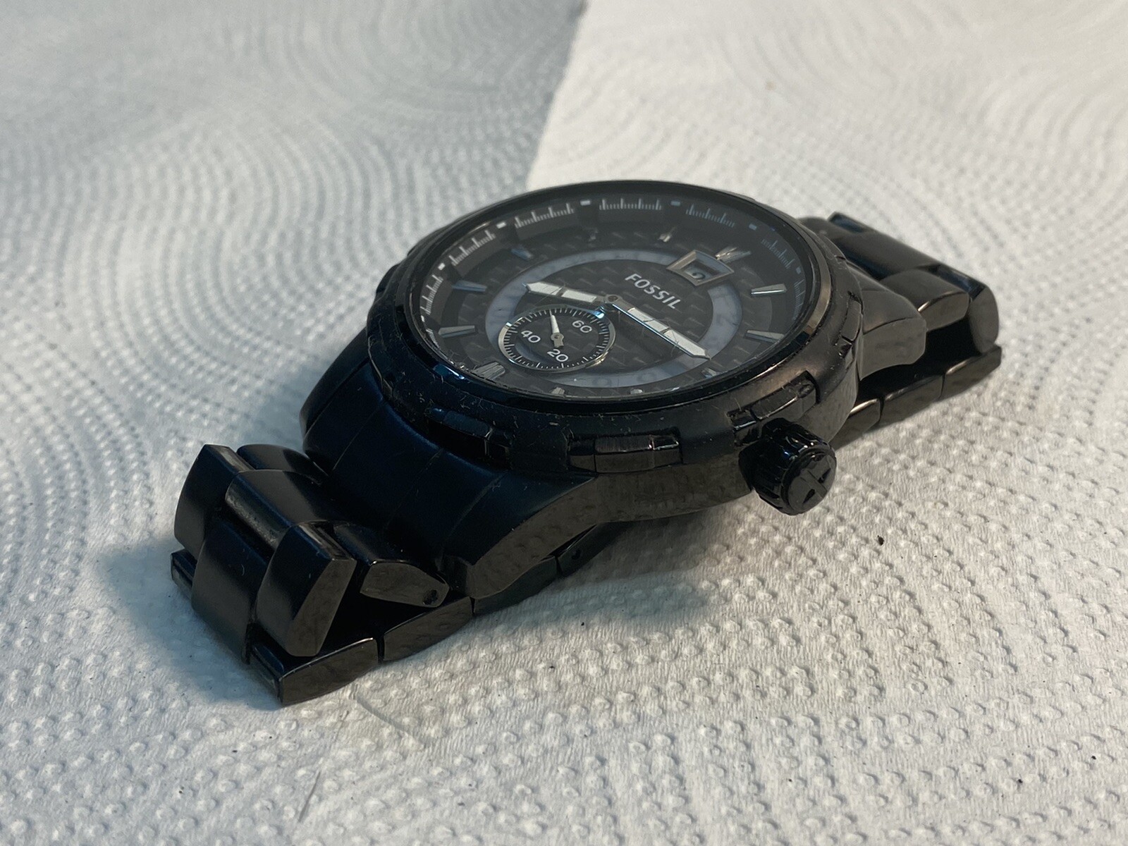 Fossil Fs4892 Dean Black Men's Leather 