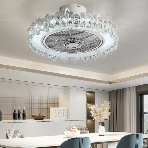 Modern Chandelier With Remote Control and Lighting, Ceiling Fan Light - Picture 6 of 7