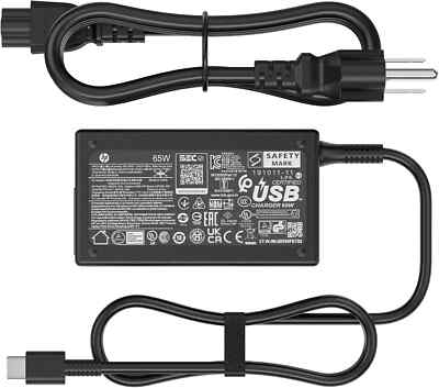 Genuine 65W Charger USB C Type C for HP Chromebook Lenovo/Acer/Asus/Samsung