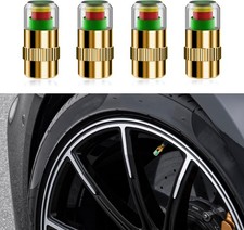 4PCS Tire Pressure Monitor Valve Stem Caps, Tire Caps, 36PSI 2.4Bar Tire Copper