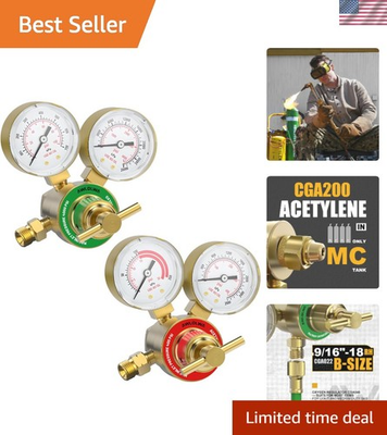 #ad Oxygen Acetylene Regulator with Flow Meter Adjustable Type B Outlet 9 16quot; 18 $81.44